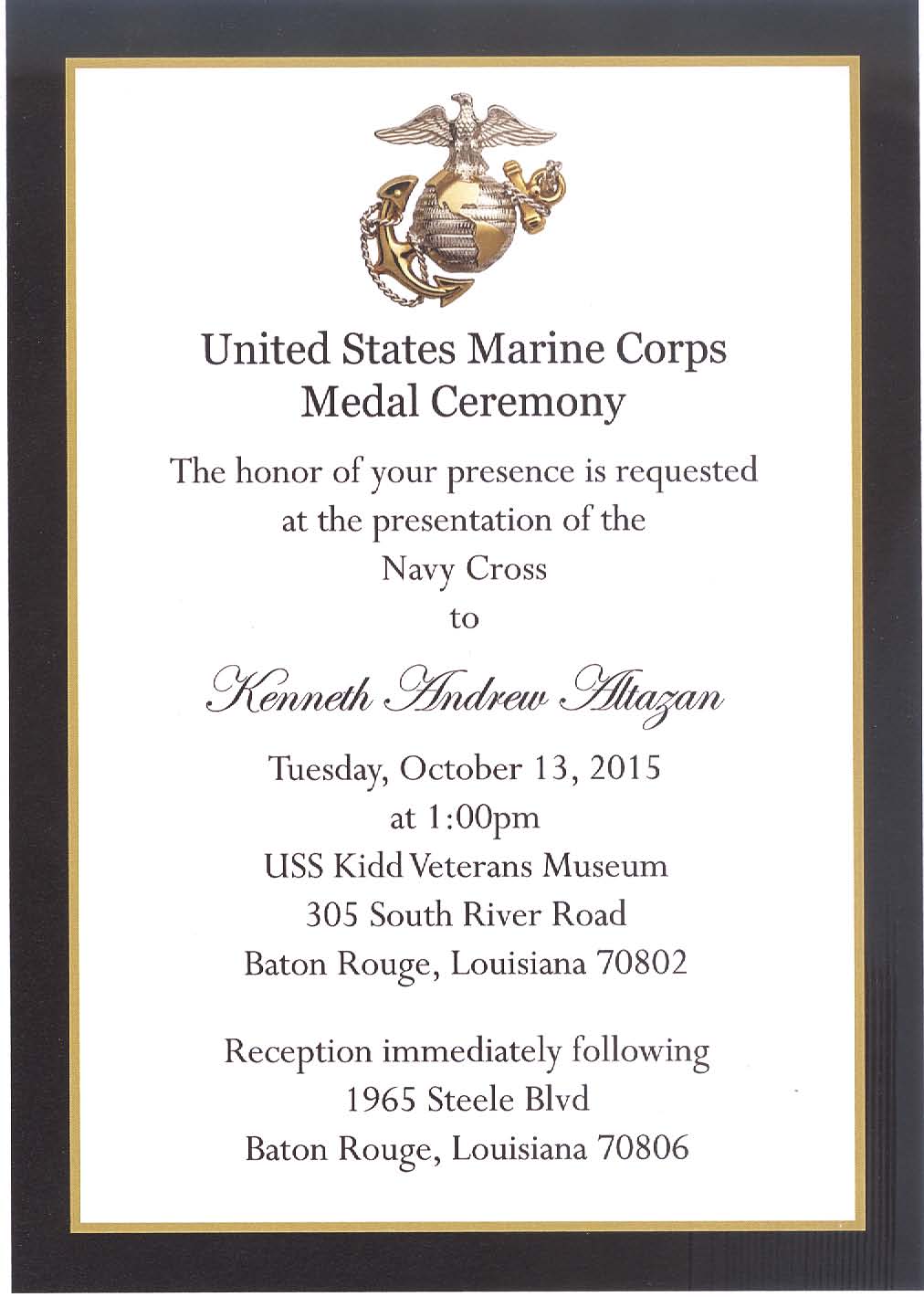 Ceremony Invitation